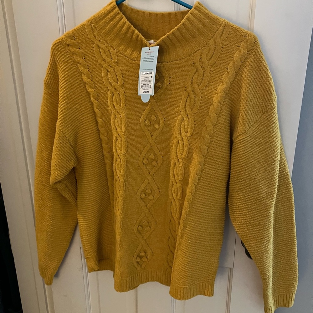 Cat and Jack Yellow sweater NWT